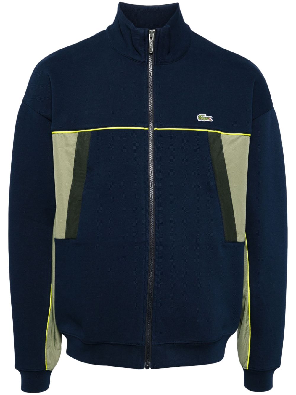 Maison-Kitsune Lacoste logo-patch Piqué Jacket Blue Men Sport Jackets & Windbreakers