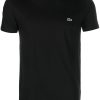 Maison-Kitsune T-Shirts Men Lacoste Pima-cotton T-shirt Black