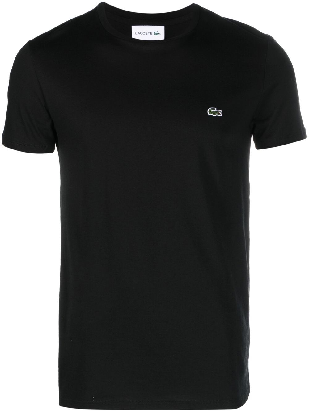 Maison-Kitsune T-Shirts Men Lacoste Pima-cotton T-shirt Black
