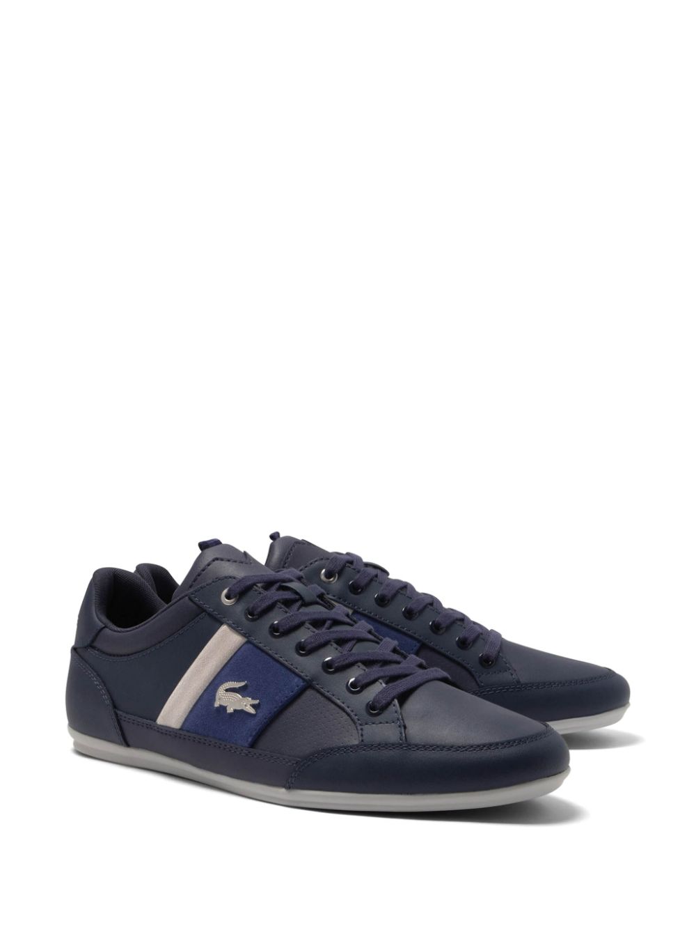 Lacoste Chaymon logo-plaque Leather Sneakers Blue Men Low-Tops Maison-Kitsune