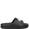 Maison-Kitsune Flip Flops & Slides Men Lacoste logo-print Slides Black