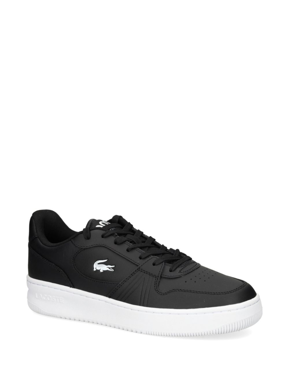 Men Low-Tops Maison-Kitsune Lacoste L001 Leather Sneakers Black