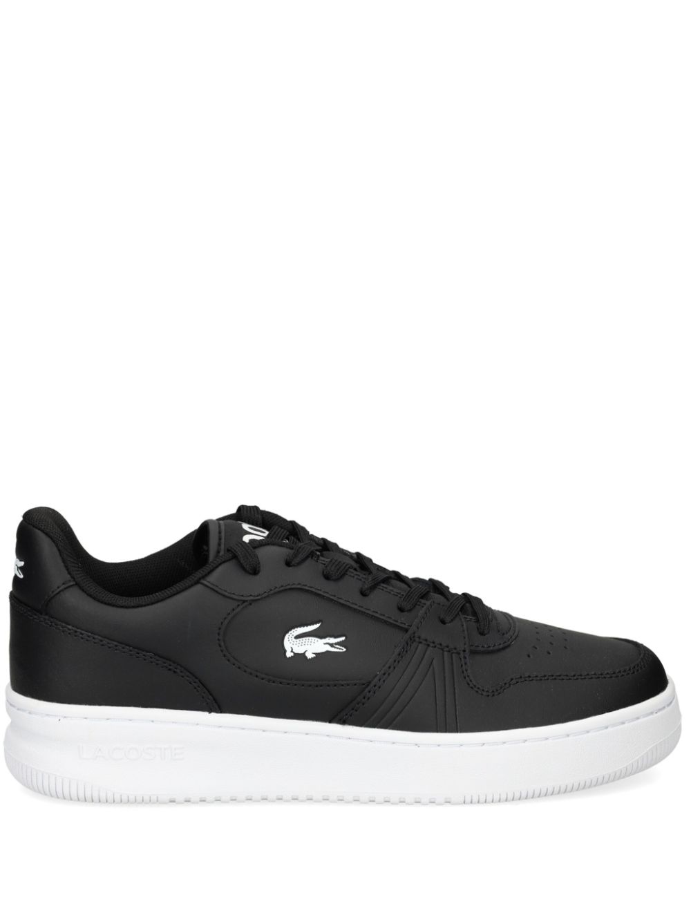 Men Low-Tops Maison-Kitsune Lacoste L001 Leather Sneakers Black