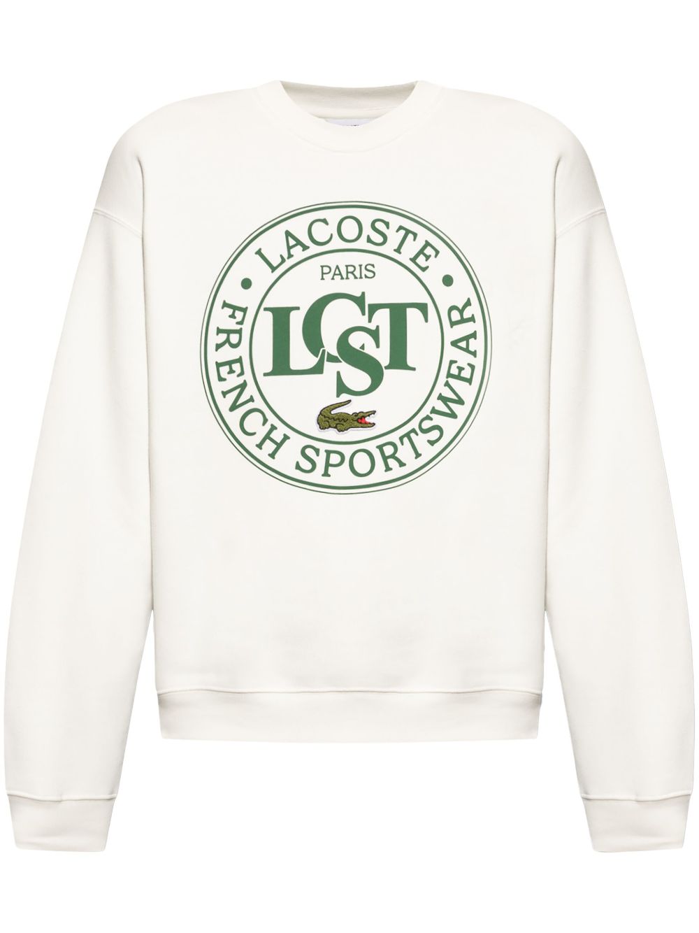 Maison-Kitsune Lacoste logo-print Sweatshirt White Men Sweatshirts