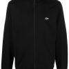 Men Sweatshirts Maison-Kitsune Lacoste high-neck zip-fastening Sweatshirt Black