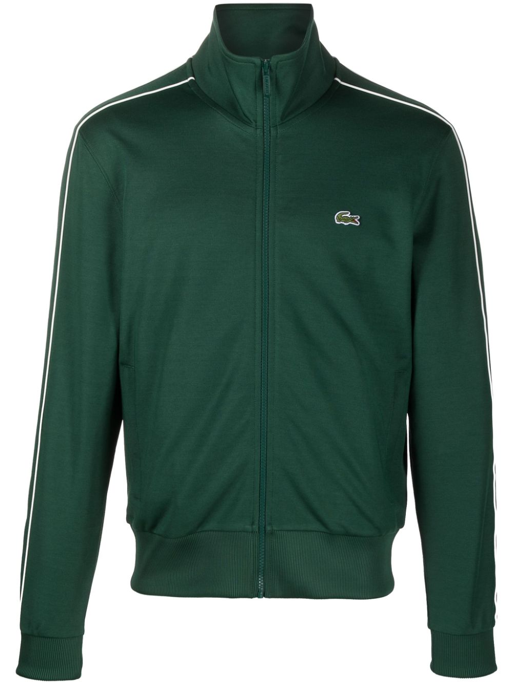 Maison-Kitsune Bomber Jackets Men Lacoste Original Paris piqué-weave Jacket Green