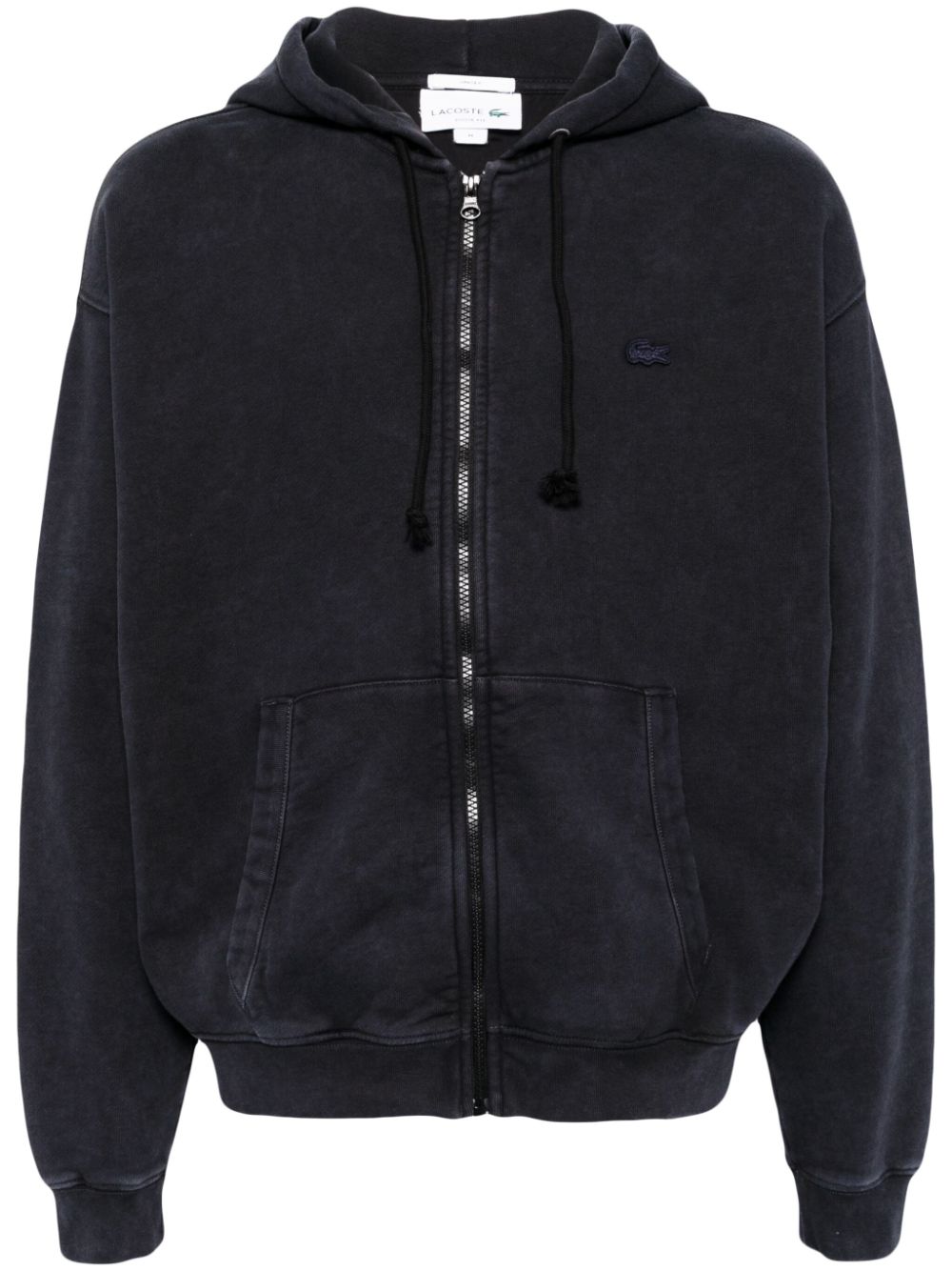 Men Hooded Jackets Maison-Kitsune Lacoste logo-patched Hooded Jacket Black