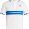 Maison-Kitsune Polo Shirts Men Lacoste Striped organic-cotton Polo Shirt White