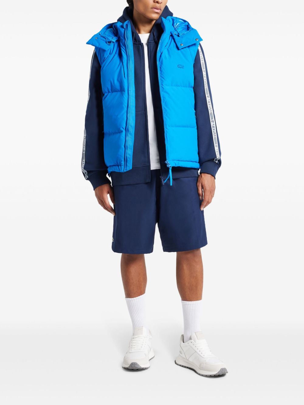Lacoste Quilted Down Gilet Blue Maison-Kitsune Men Waistcoats & Gilets