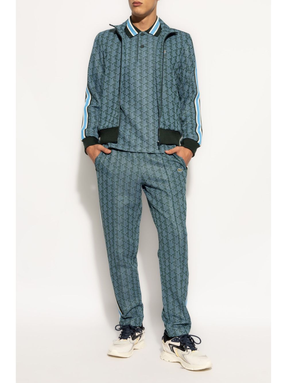 Lacoste Paris Monogram Track Pants Green Men Sweatpants Maison-Kitsune