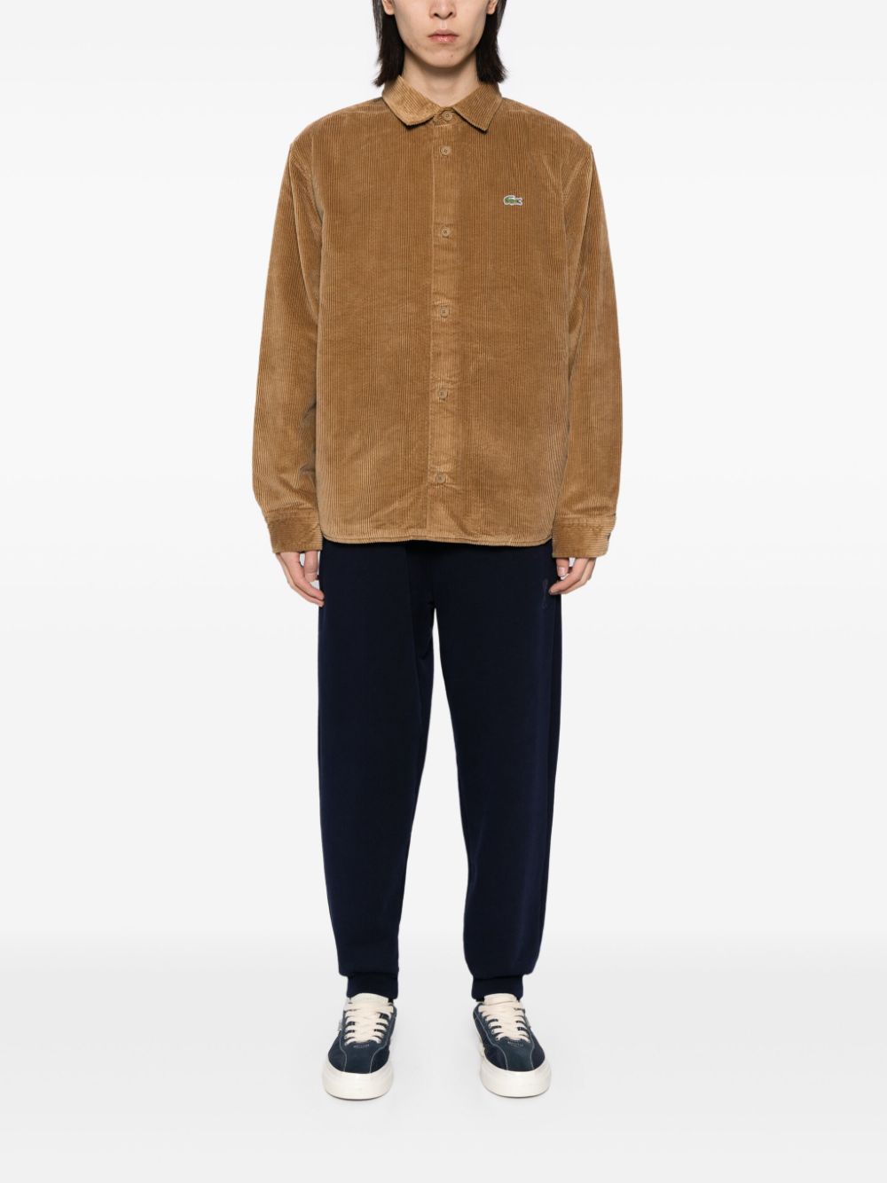 Lacoste Oversized Corduroy Overshirt Brown Men Shirt Jackets Maison-Kitsune
