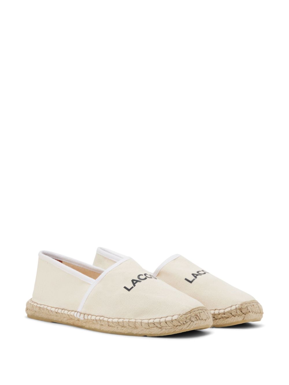 Maison-Kitsune Espadrilles Men Lacoste logo-print Espadrilles Neutrals
