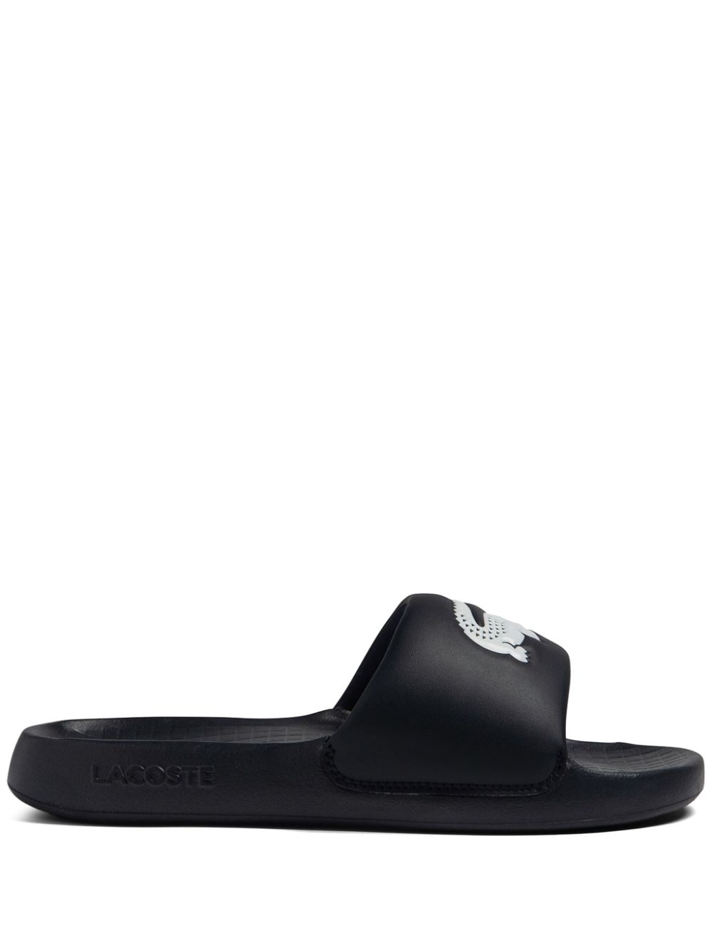 Maison-Kitsune Lacoste Croco 1.0 logo-embossed Slides Blue Men Flip Flops & Slides