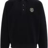 Maison-Kitsune Sweatshirts Men Lacoste logo-appliqué Sweatshirt Blue