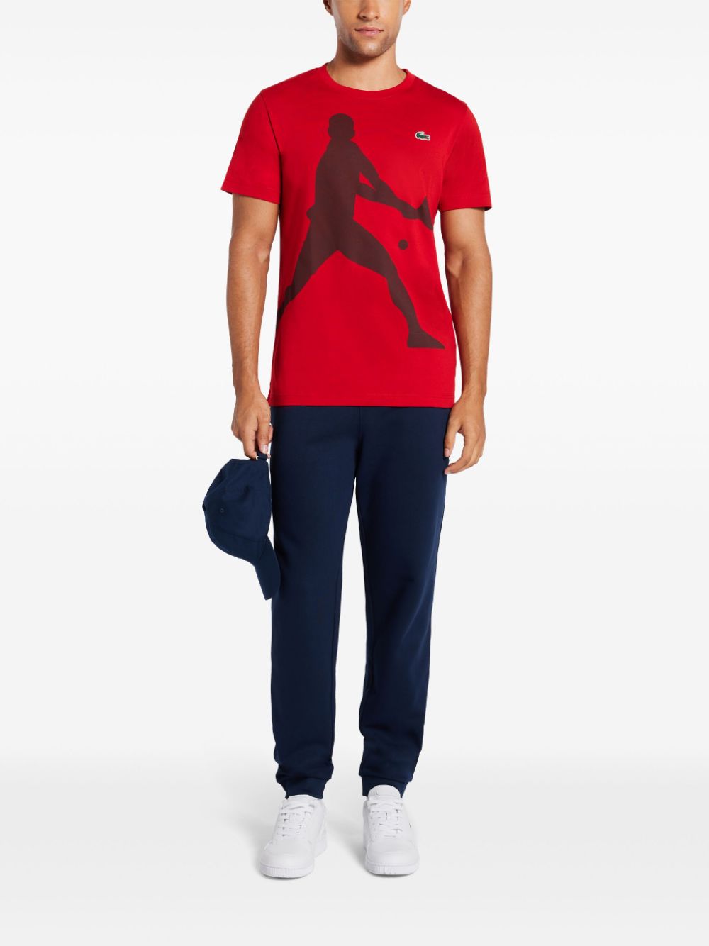 Lacoste x Novak Djokovic graphic-print T-shirt Red Men T-Shirts Maison-Kitsune