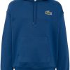 Lacoste Loose Fit Badge Hoodie Blue Maison-Kitsune Men Hoodies