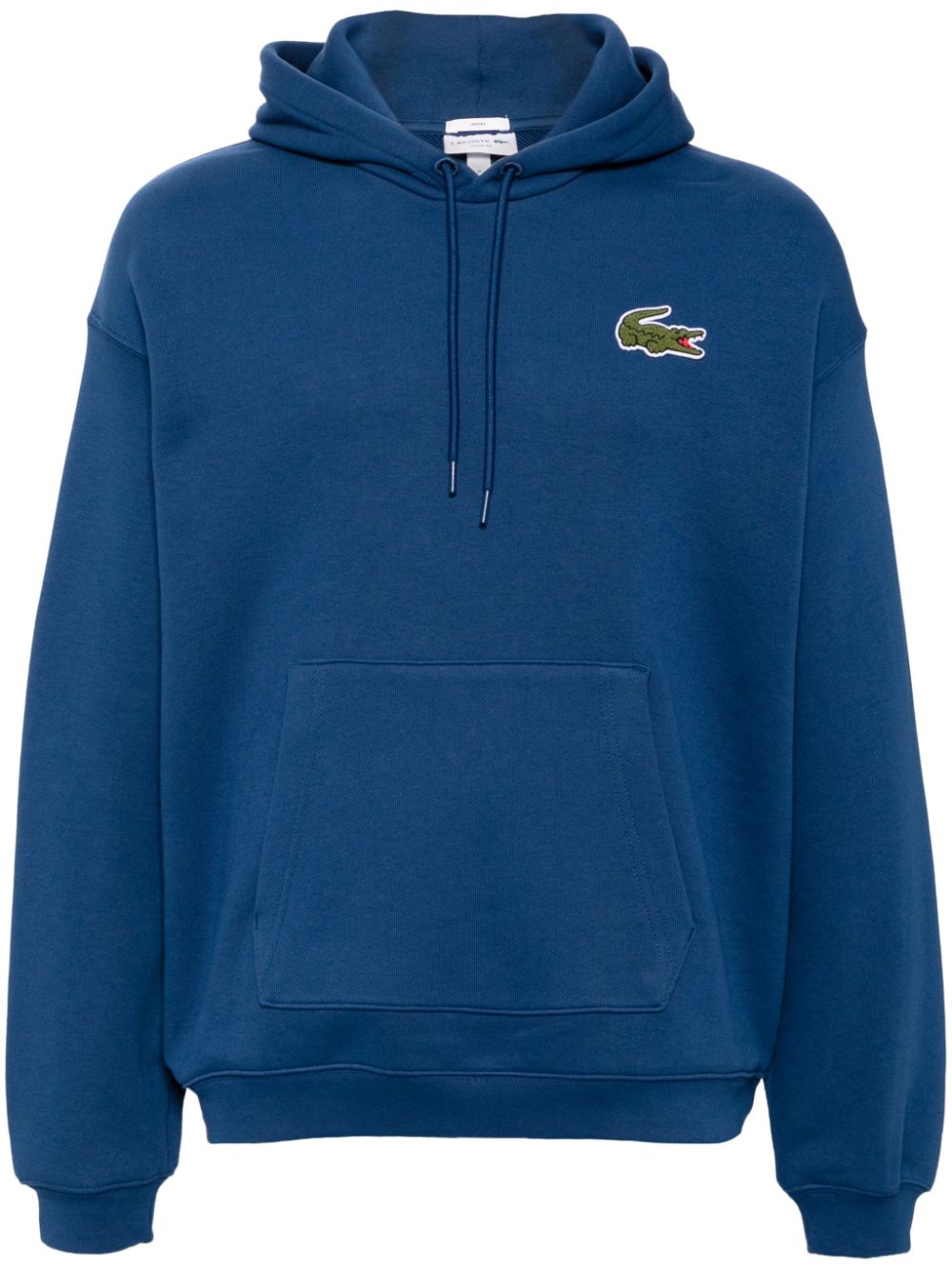 Lacoste Loose Fit Badge Hoodie Blue Maison-Kitsune Men Hoodies