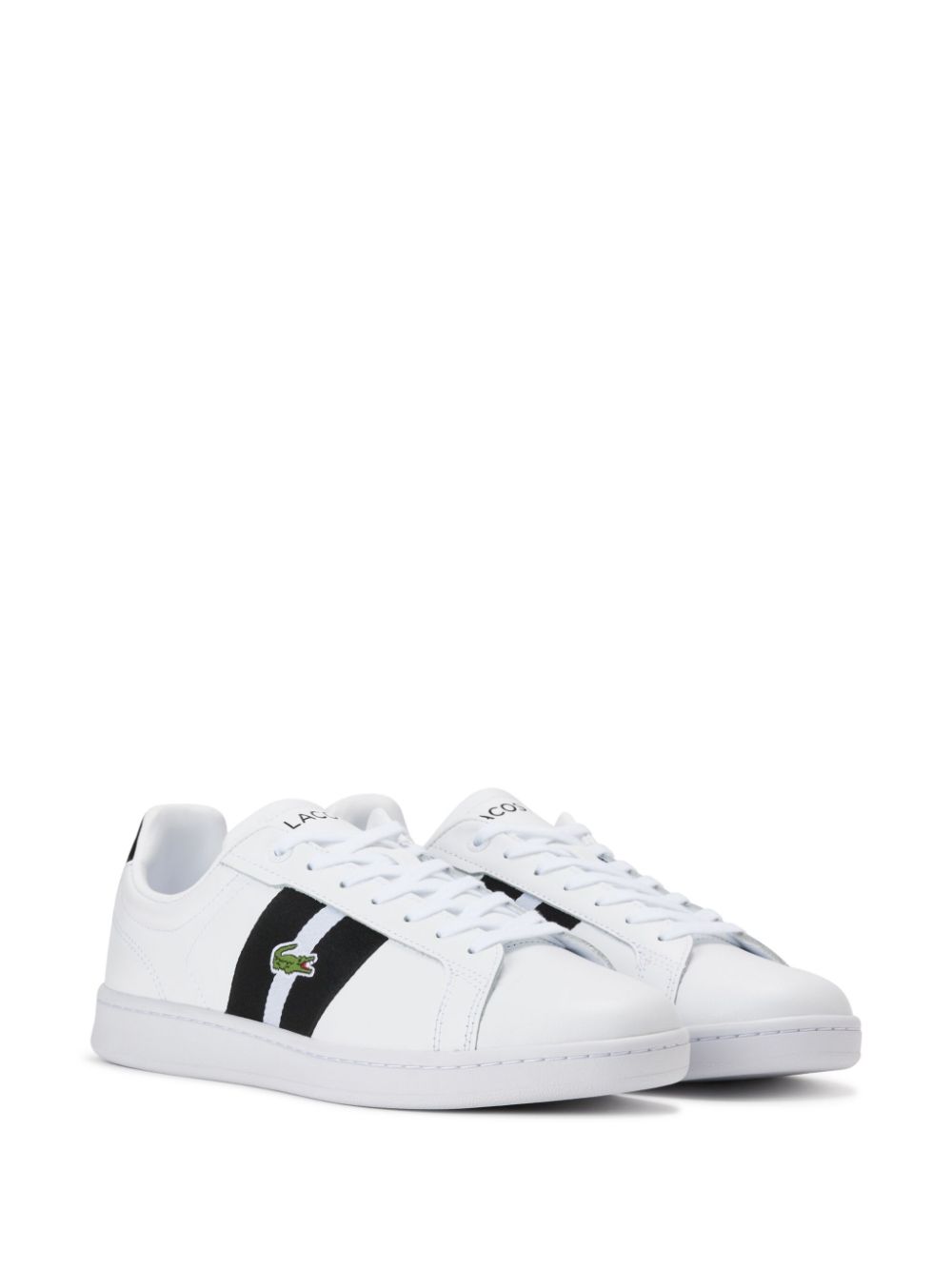 Men Low-Tops Maison-Kitsune Lacoste Carnaby Leather Sneakers White