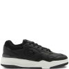 Maison-Kitsune Lacoste Lineshot Panelled Leather Sneakers Black Men Low-Tops