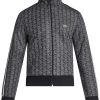 Lacoste Paris-monogram zip-up Sweatshirt Black Maison-Kitsune Men Sweatshirts