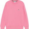 Men Sweatshirts Maison-Kitsune Lacoste Fleece crew-neck Sweatshirt Pink