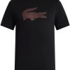 Lacoste logo-print T-shirt Black Maison-Kitsune Men T-Shirts