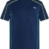 Men T-Shirts Maison-Kitsune Lacoste Tennis Piqué T-shirt Blue