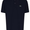 Men Polo Shirts Maison-Kitsune Lacoste logo-appliqué Polo Shirt Blue