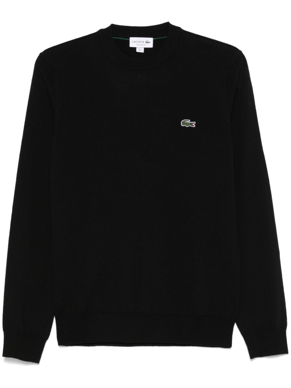 Maison-Kitsune Lacoste crocodile-patch Sweater Black Men Knitted Sweaters