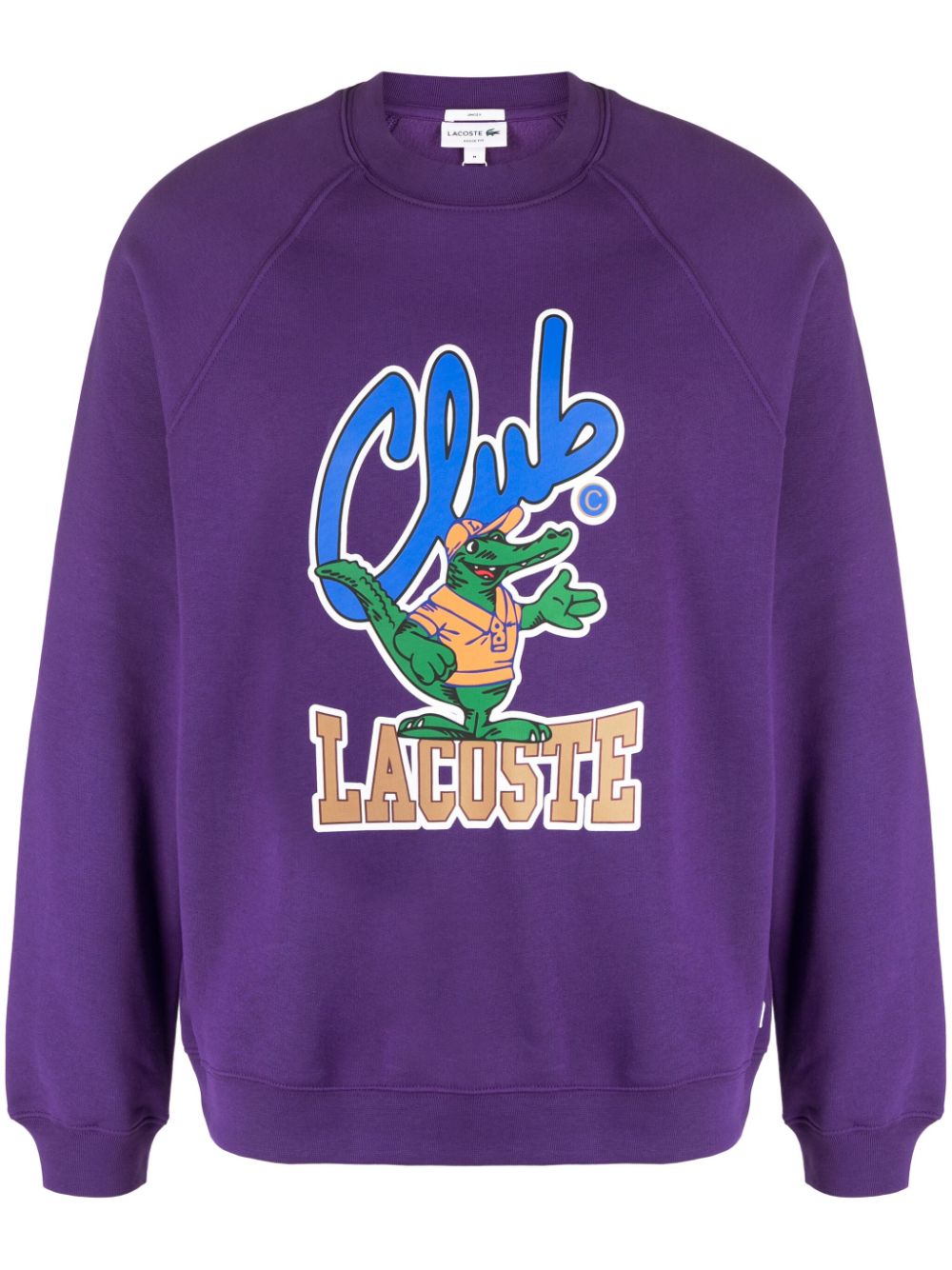 Men Sweatshirts Maison-Kitsune Lacoste graphic-print Jersey Sweatshirt Purple