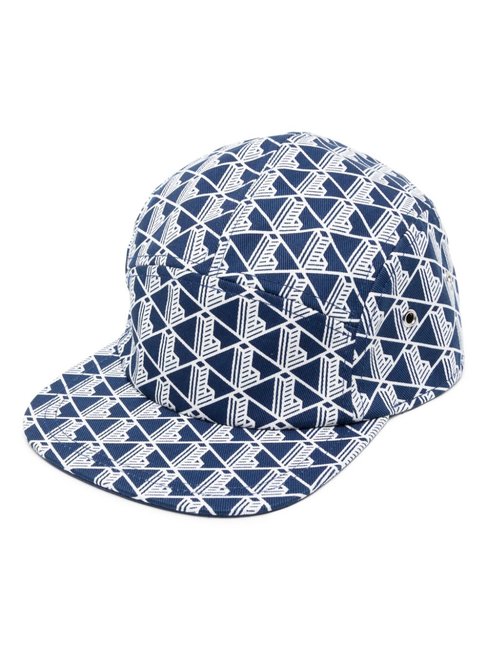 Lacoste monogram-print Cotton Cap Blue Men Hats Maison-Kitsune