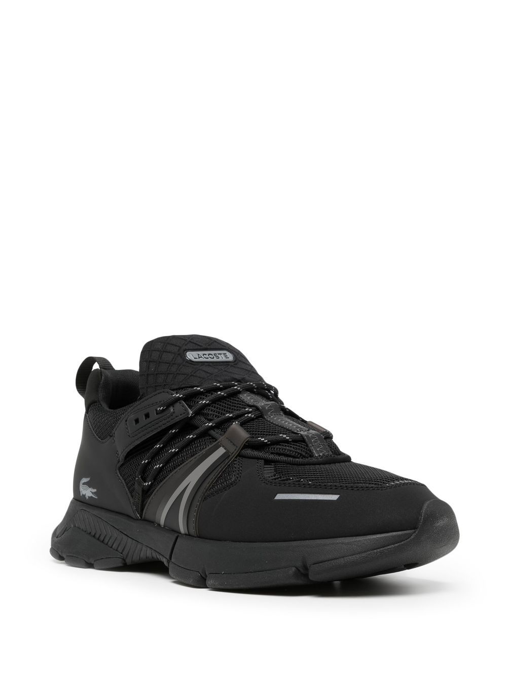 Lacoste Panelled lace-up Fastening Sneakers Black Maison-Kitsune Men Low-Tops