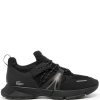 Lacoste Panelled lace-up Fastening Sneakers Black Maison-Kitsune Men Low-Tops