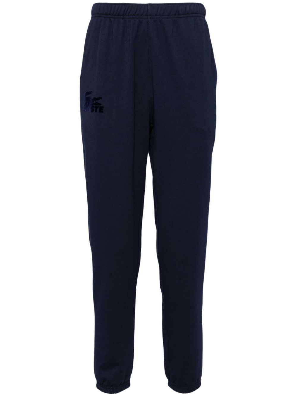 Maison-Kitsune Sweatpants Men Lacoste logo-appliqué Track Pants Blue