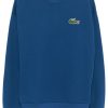 Lacoste logo-embroidered Sweatshirt Blue Men Sweatshirts Maison-Kitsune