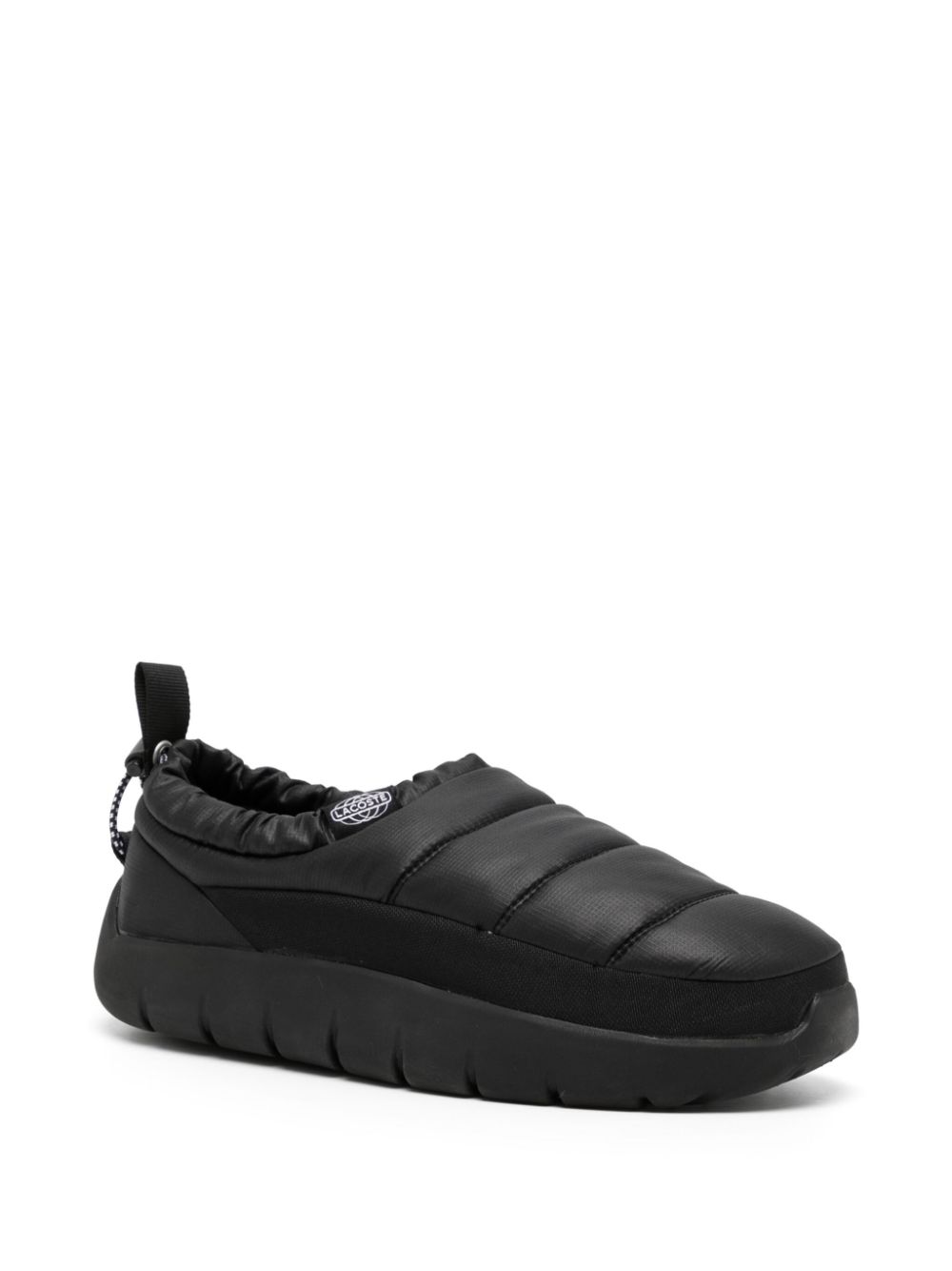 Lacoste Serve padded-design Slippers Black Men Slippers Maison-Kitsune