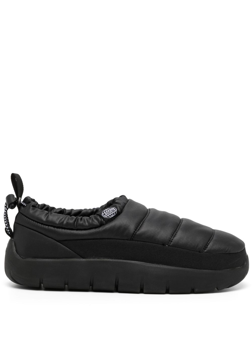 Lacoste Serve padded-design Slippers Black Men Slippers Maison-Kitsune