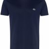 Maison-Kitsune Lacoste crocodile-patch T-shirt Blue Men T-Shirts