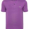 Maison-Kitsune Lacoste logo-patch Cotton Polo Shirt Purple Men Polo Shirts