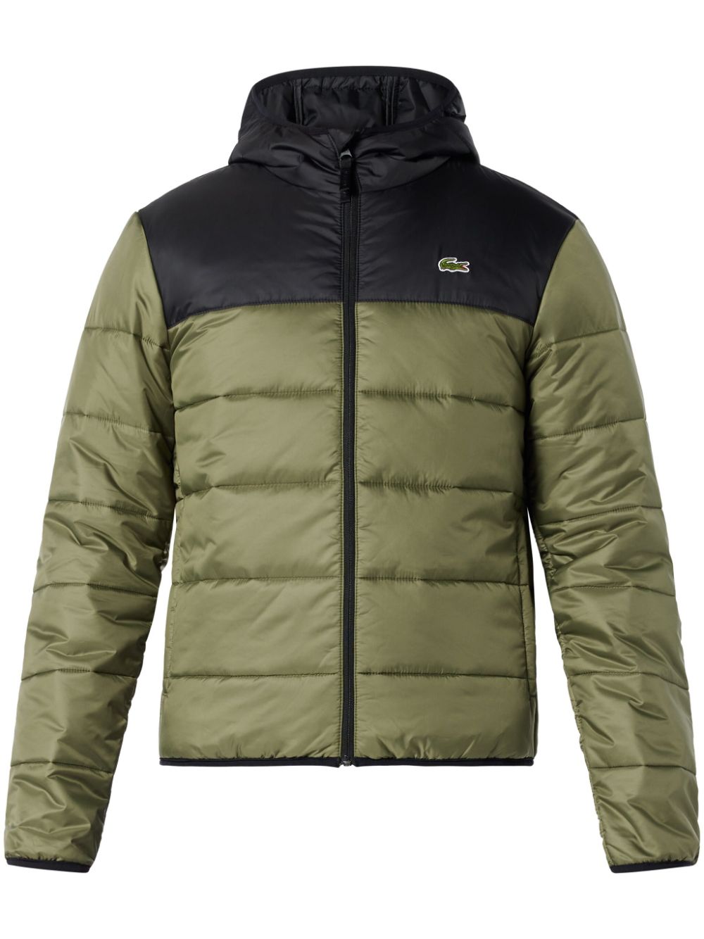 Men Down Jackets Maison-Kitsune Lacoste Quilted Padded Jacket Green
