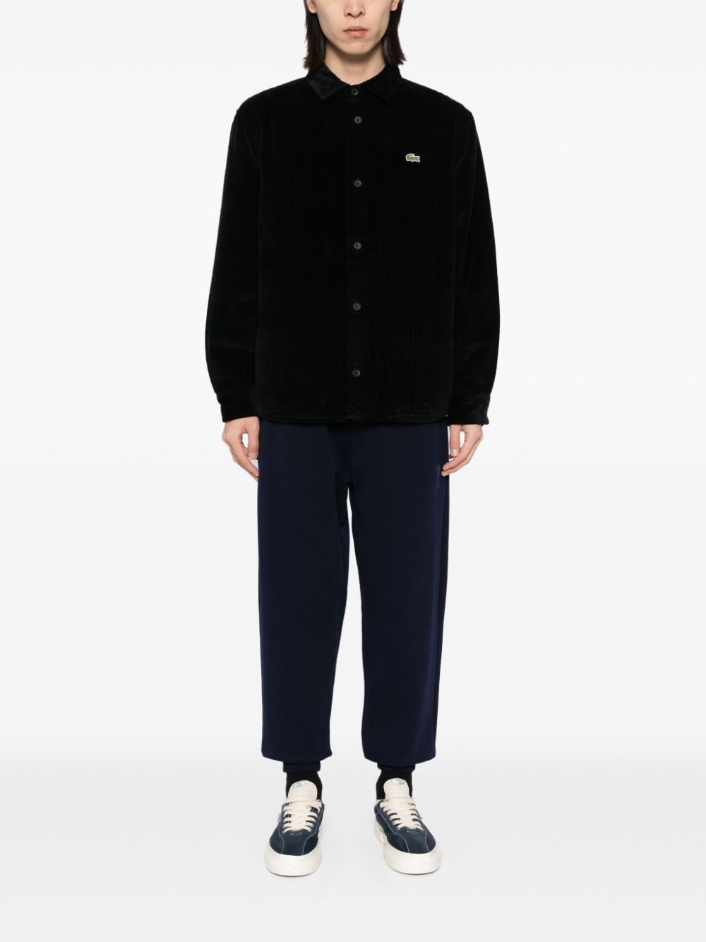 Maison-Kitsune Shirt Jackets Men Lacoste Oversized Corduroy Jacket Black
