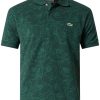 Maison-Kitsune Polo Shirts Men Lacoste Imprimé Fleurs Polo Shirt Green
