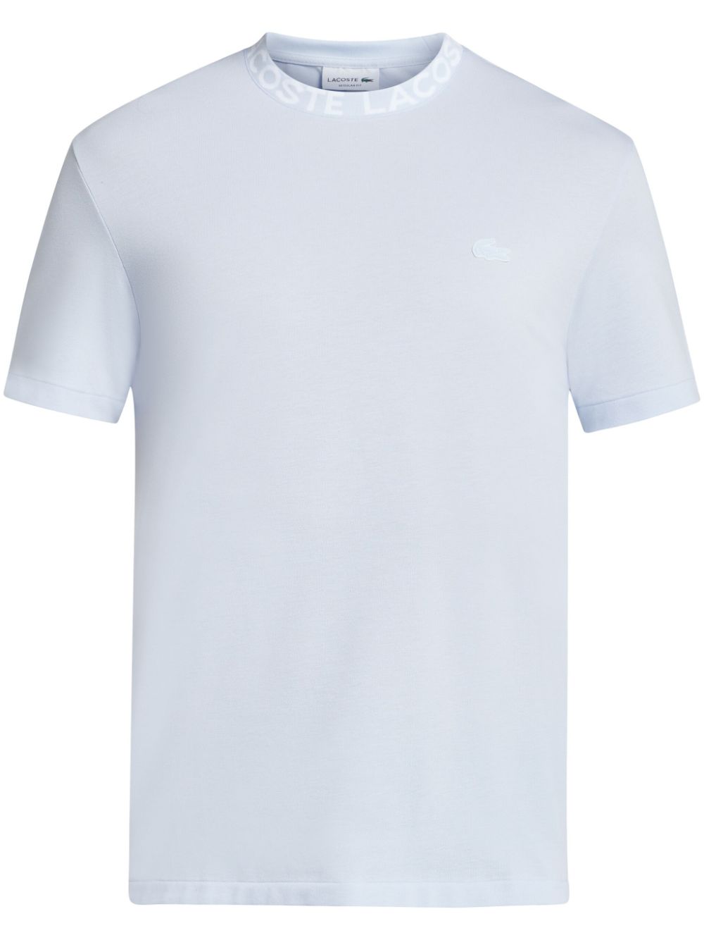 Maison-Kitsune Lacoste logo-collar Cotton Piqué T-shirt Blue Men T-Shirts
