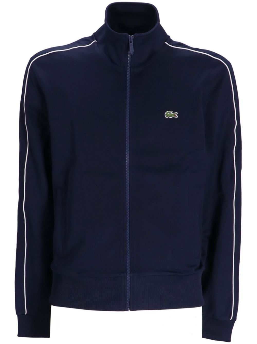 Maison-Kitsune Lacoste logo-appliqué side-stripe Sweatshirt Blue Men Sweatshirts