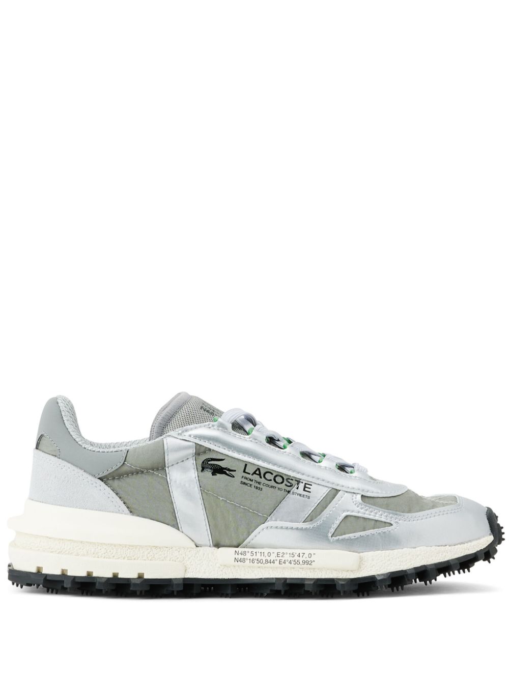 Men Low-Tops Maison-Kitsune Lacoste Elite Active Sneakers Grey