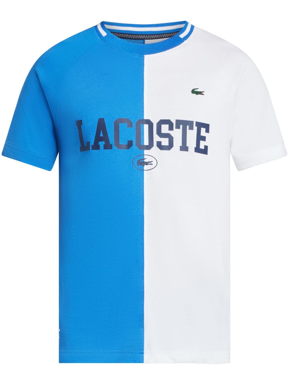 Lacoste two-tone logo-print T-shirt White Men T-Shirts Maison-Kitsune
