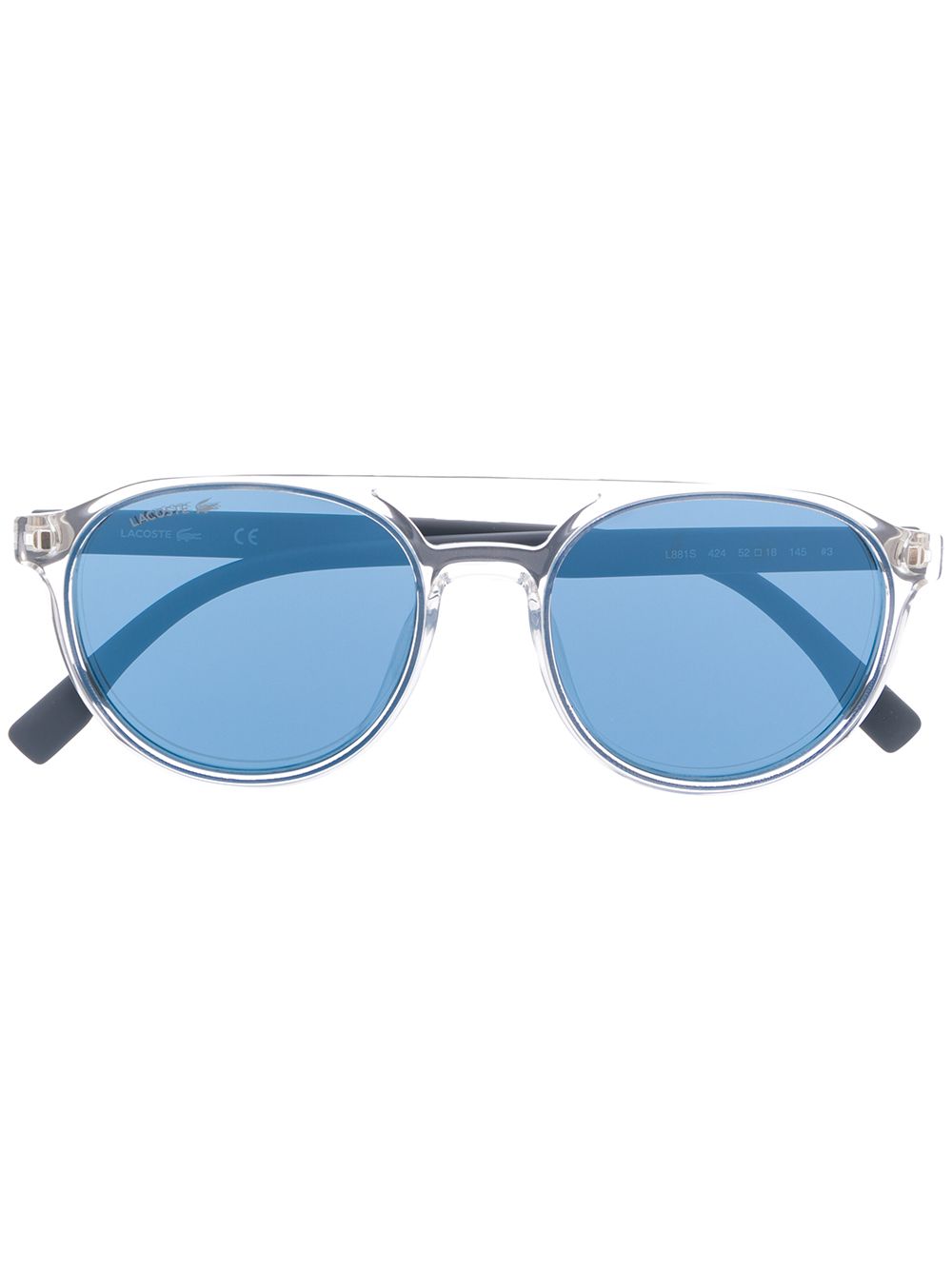Lacoste L881S Round Tinted Sunglasses White Men Sunglasses Maison-Kitsune