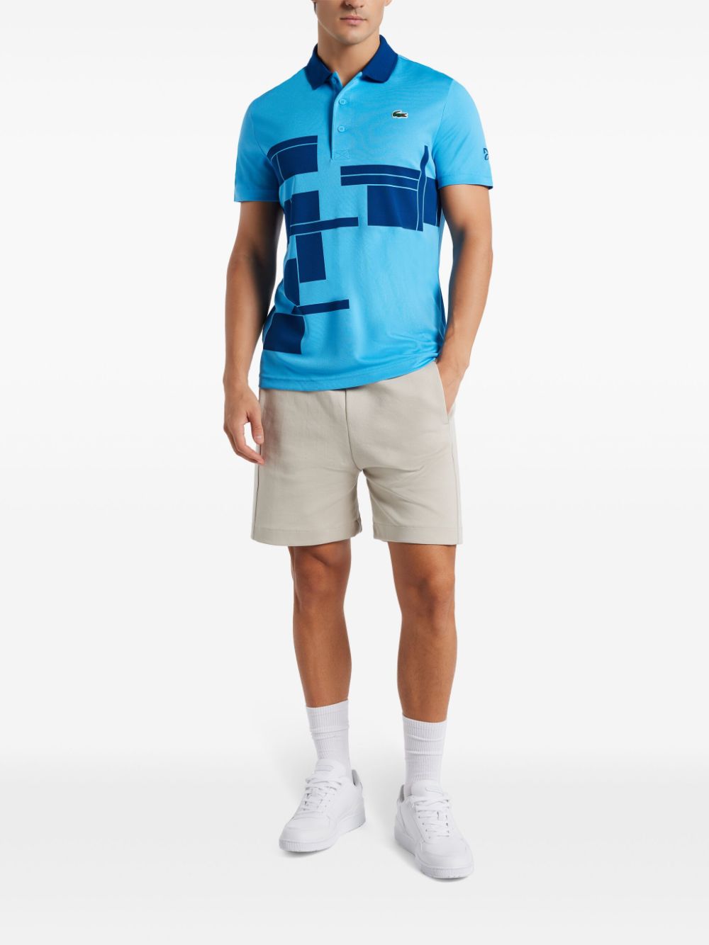 Lacoste x Novak Djokovic Polo Shirt Blue Men Polo Shirts Maison-Kitsune