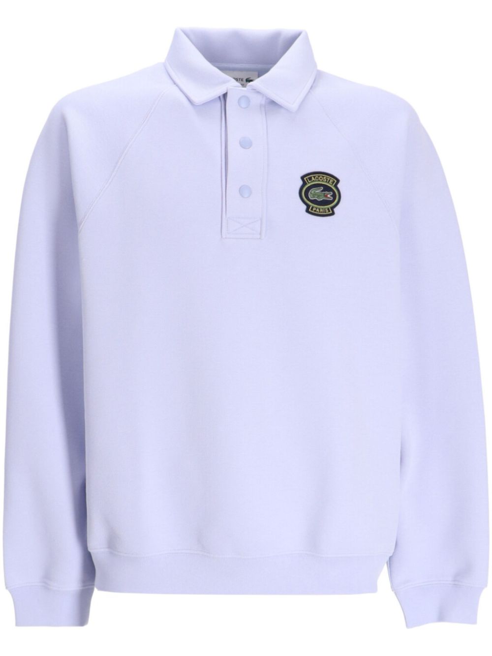 Maison-Kitsune Lacoste logo-appliqué polo-collar Sweatshirt Blue Men Sweatshirts