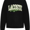 Maison-Kitsune Sweatshirts Men Lacoste logo-print Sweatshirt Black